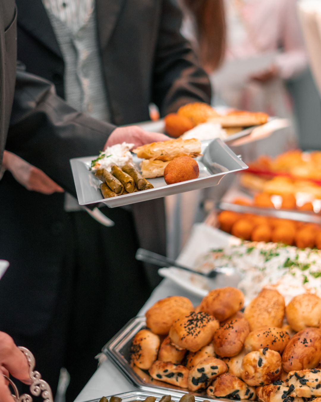 Corporate holiday buffet lunch