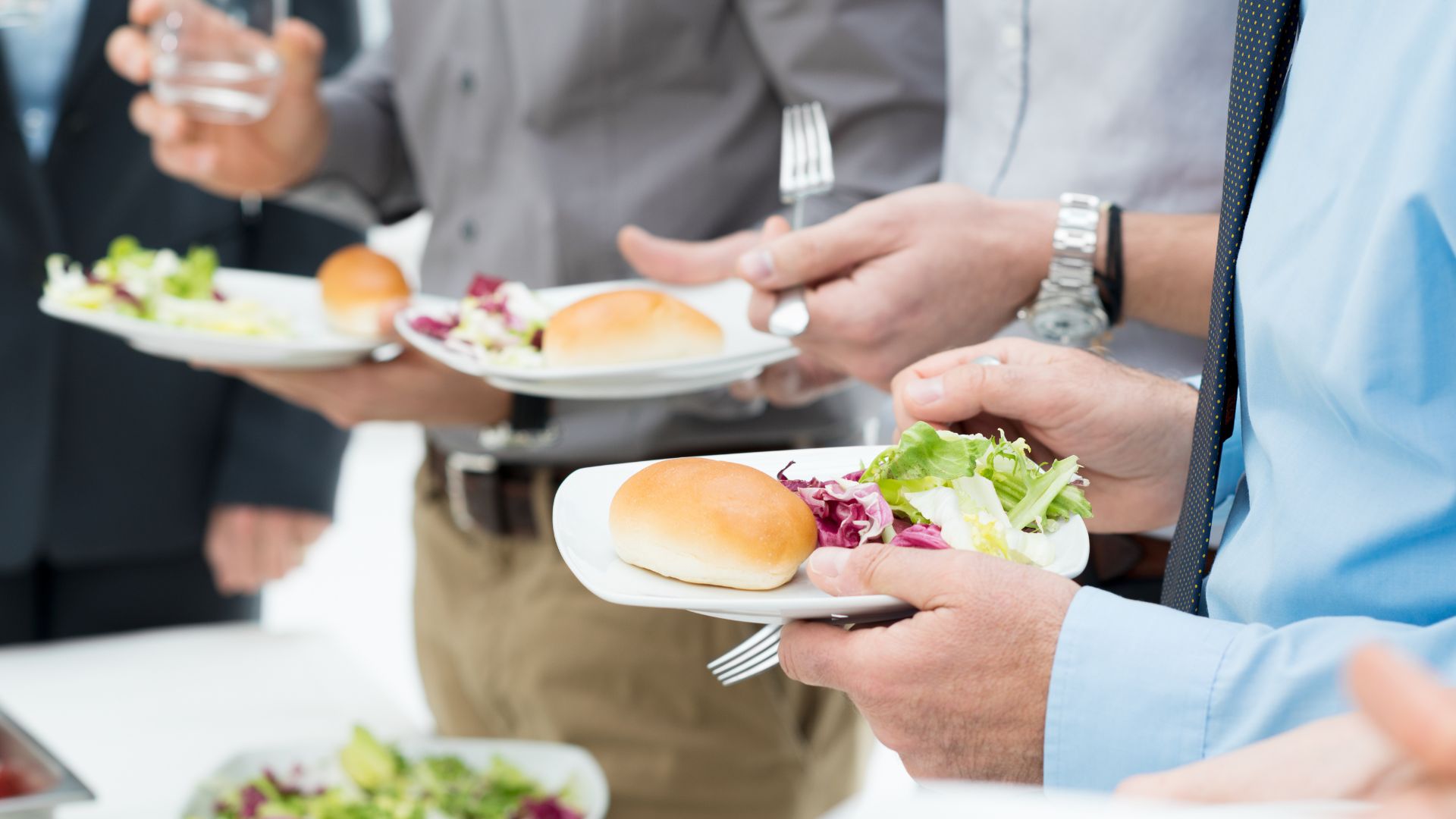 Holiday buffet for airport business park offices