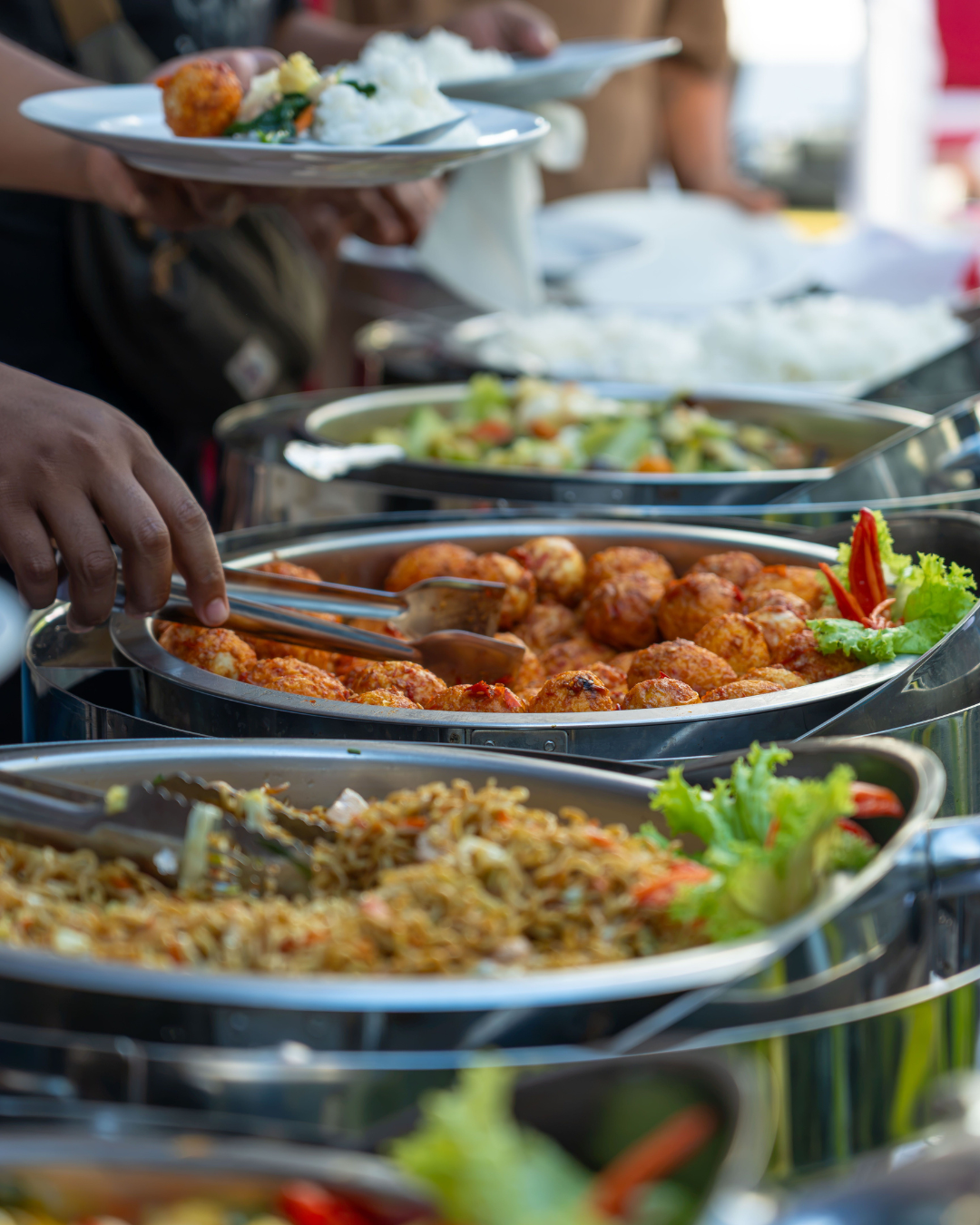 Holiday lunch catering buffet